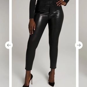NWT Good American Good Legs Coated Jeans
